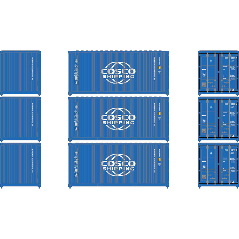 Athearn ATH-2233 N 20' Corrugated Containers, CSNU