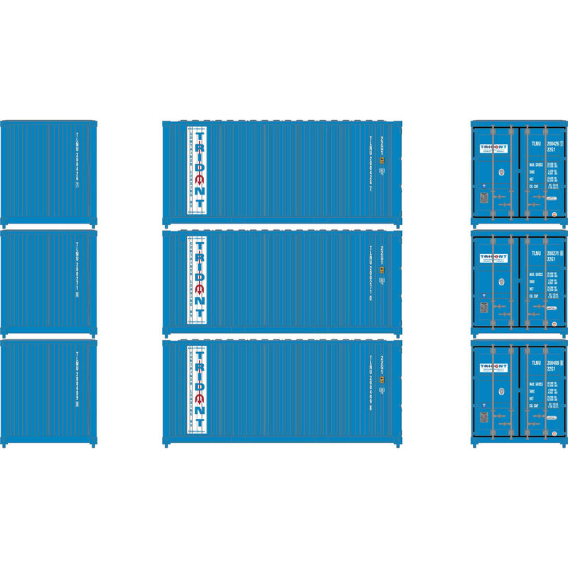 Athearn ATH-2235 N 20' Corrugated Containers, TLNU