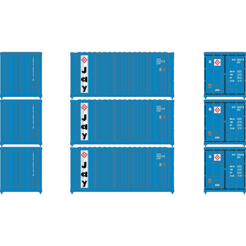 Athearn ATH-2236 N 20' Corrugated Containers, JAYU