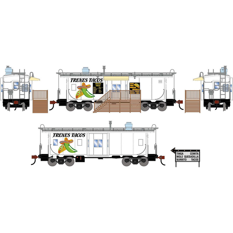 PREORDER Athearn ATH-2261 HO Bay Window Concession Caboose, Trenes Tacos