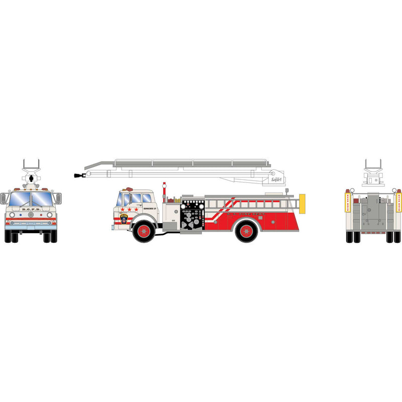 PREORDER Athearn ATH-2266 HO Ford C Fire Truck TeleSqurt, Washington, DC