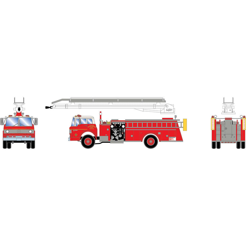 PREORDER Athearn ATH-2267 HO Ford C Fire Truck TeleSqurt, San Francisco