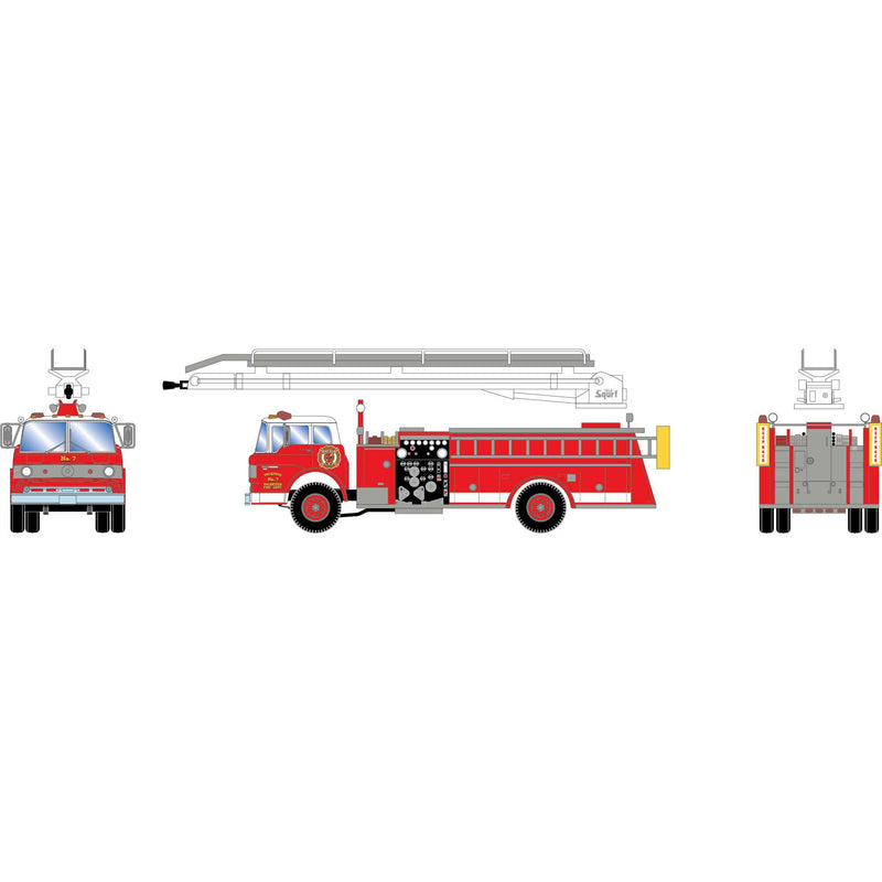 PREORDER Athearn ATH-2268 HO Ford C Fire Truck TeleSqurt, Tri-State Volunteer Fire