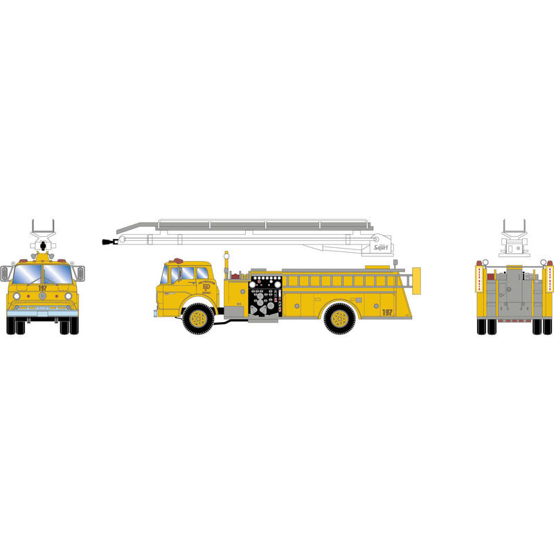 PREORDER Athearn ATH-2269 HO Ford C Fire Truck TeleSqurt, Fire Protection District