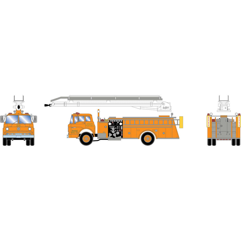 PREORDER Athearn ATH-2270 HO Ford C Fire Truck TeleSqurt, County Fire