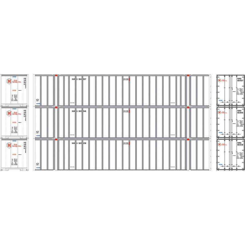 PREORDER Athearn ATH-2325 HO 53' Stoughton Container, HUNU