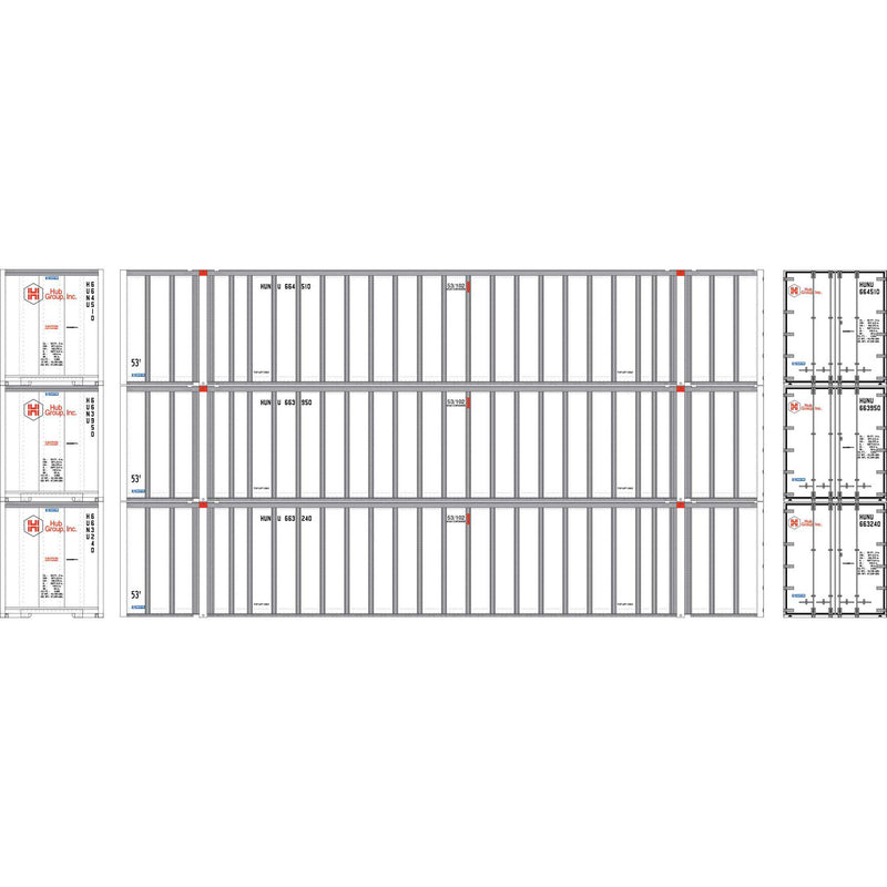 PREORDER Athearn ATH-2326 HO 53' Stoughton Container, HUNU