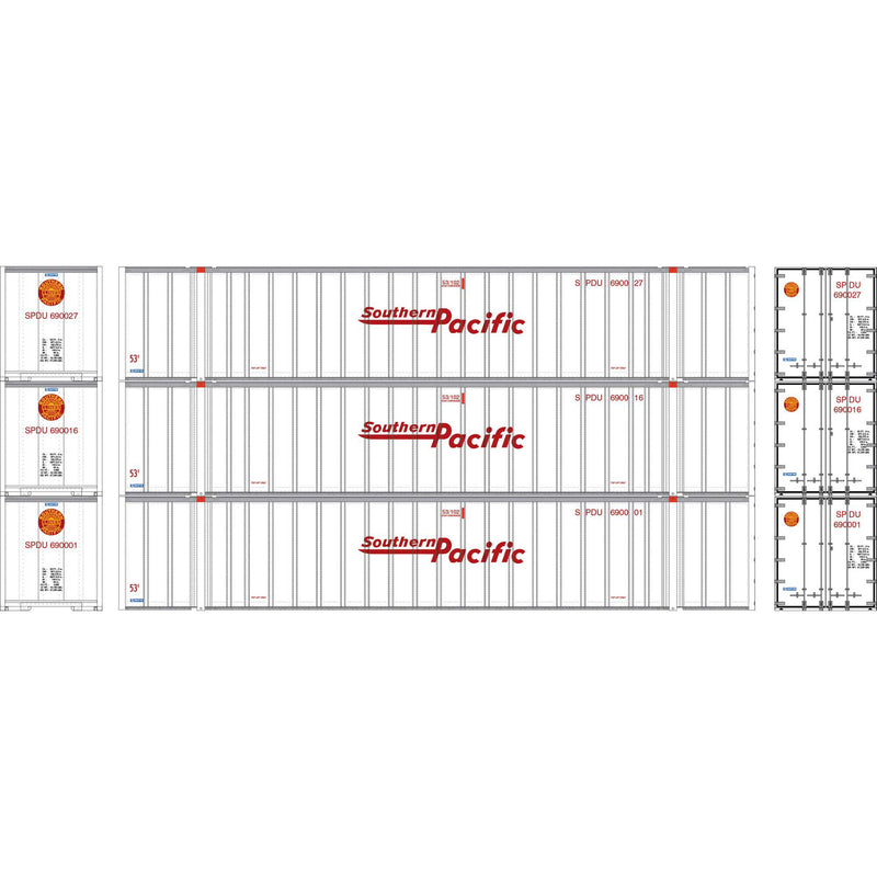 PREORDER Athearn ATH-2327 HO 53' Stoughton Container, Legendary Liveries SDPU