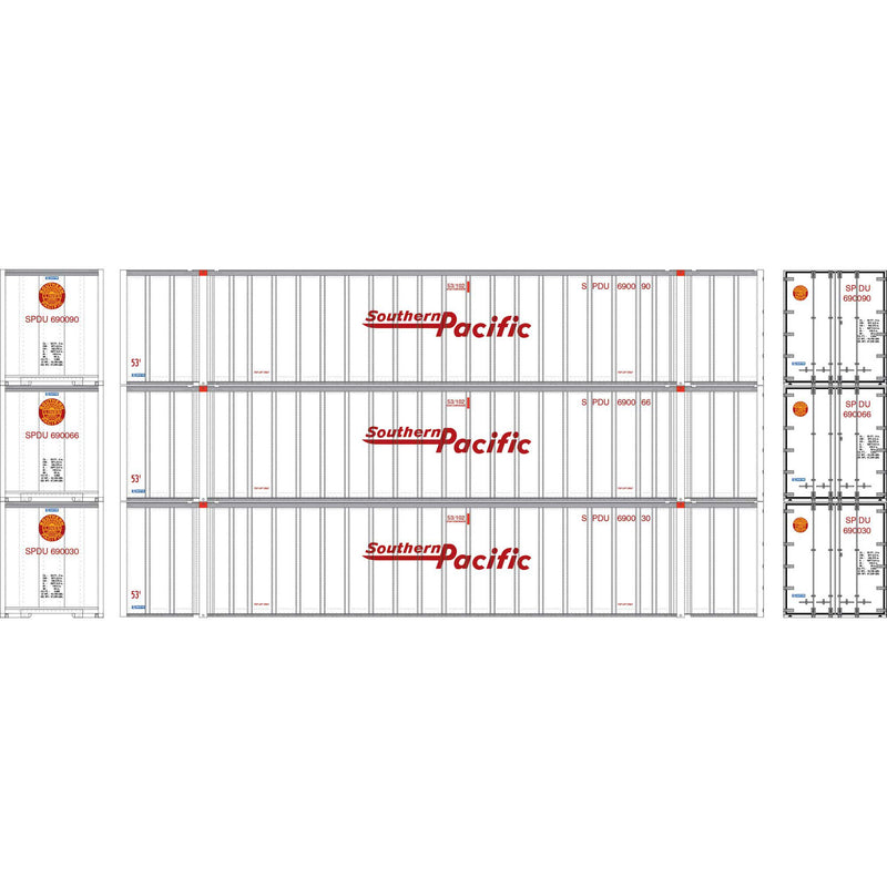 PREORDER Athearn ATH-2328 HO 53' Stoughton Container, Legendary Liveries SDPU