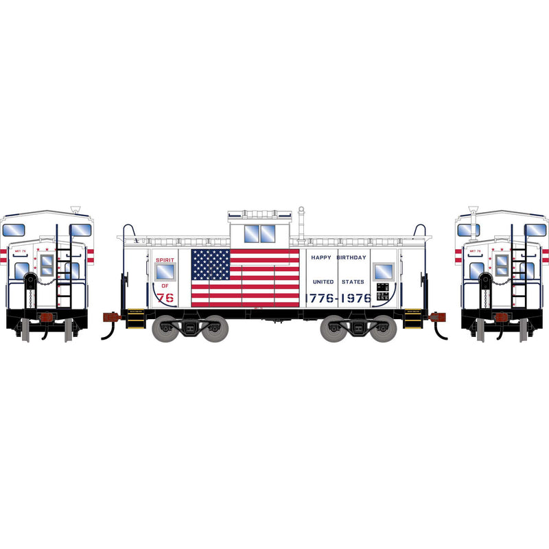 PREORDER Athearn ATH-2437 HO Wide-Vision Caboose, MKT 'Bicentennial'