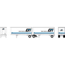 PREORDER Athearn ATH-2454 HO 28' Wedge Trailers w/Dolly, Gordon Trucking Trailers #28246/28247; Dolly #105066