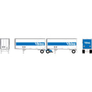 PREORDER Athearn ATH-2459 HO 28' Wedge Trailers w/Dolly, Viking Trailers #28 33754/28 33853; Dolly #3011616