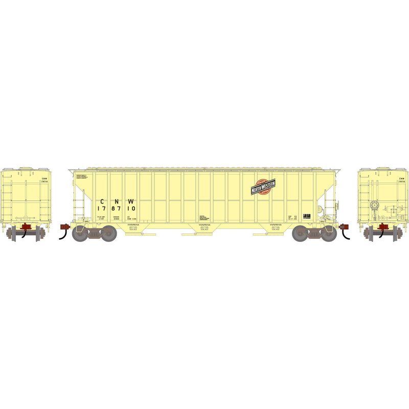 PREORDER Athearn ATH-2485 HO FMC 4700 Covered Hopper, Primed For Grime CNW