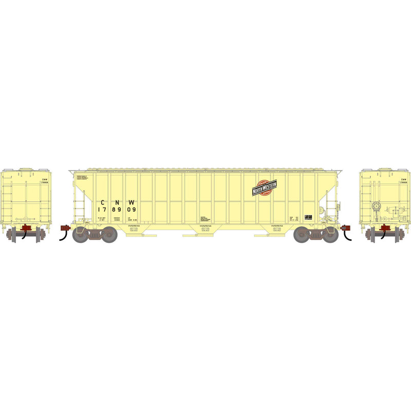 PREORDER Athearn ATH-2486 HO FMC 4700 Covered Hopper, Primed For Grime CNW