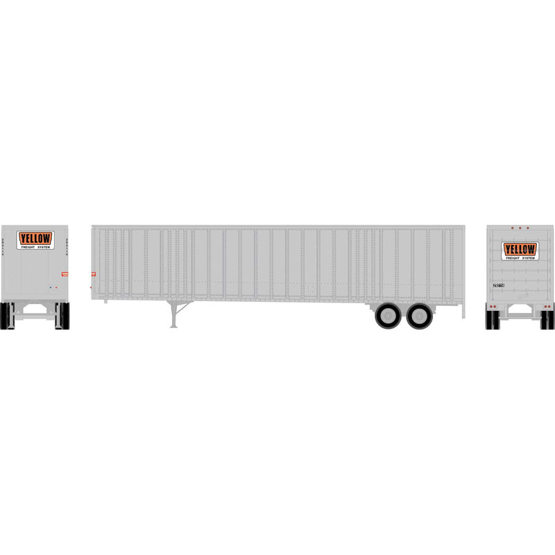 PREORDER Athearn HO 2552 48' Wedge Trailer, Yellow Freight