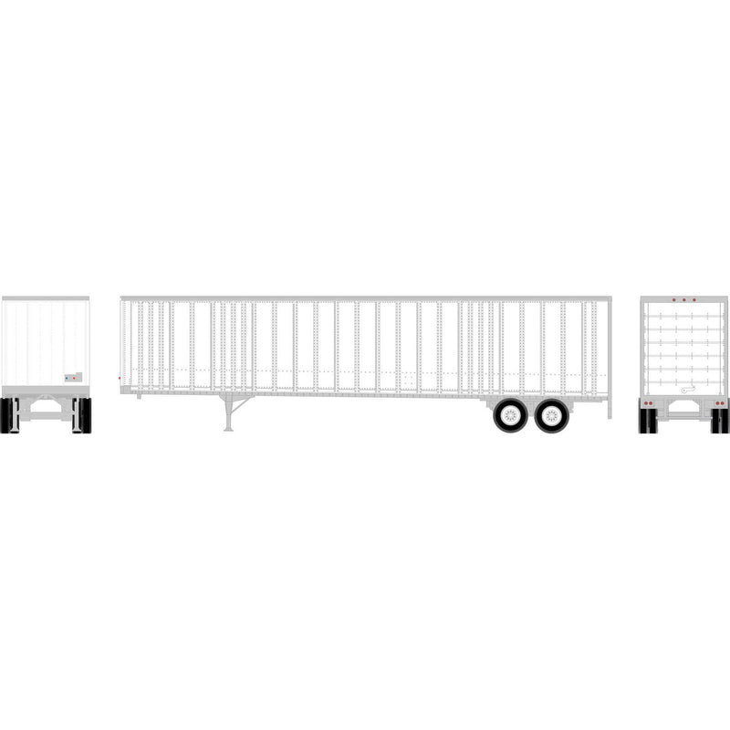 PREORDER Athearn HO 2557 48' Wedge Trailer, Unlettered White | 34.25