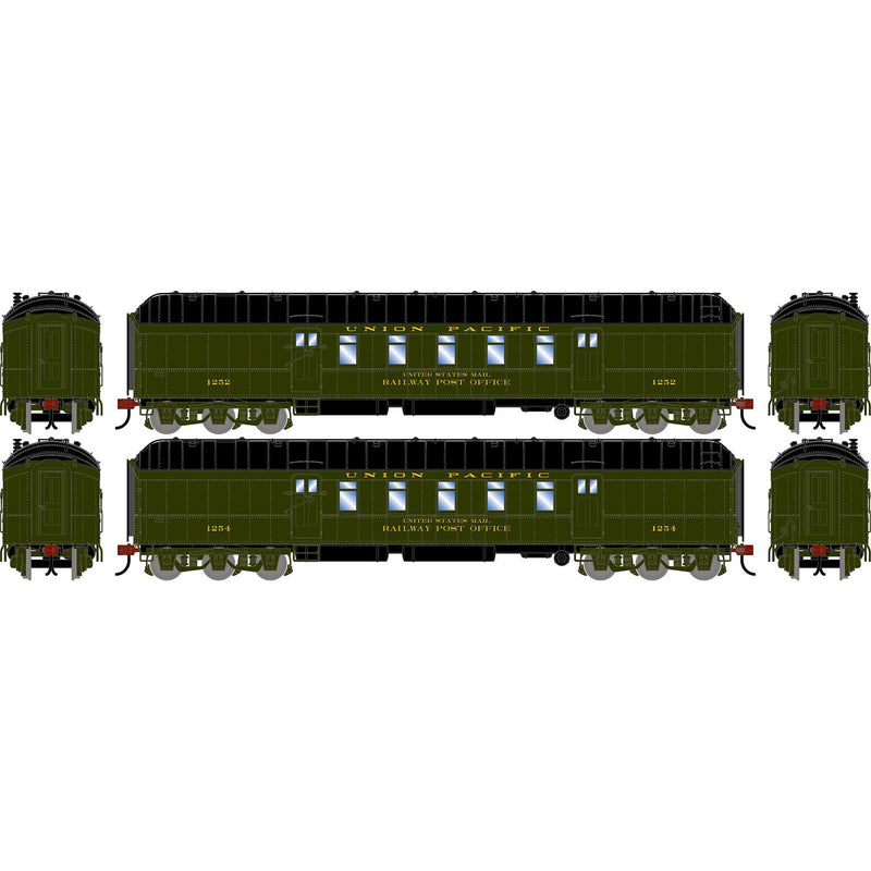 PREORDER Athearn HO 2580 60' Pullman Common Standard Postal Car, Union Pacific