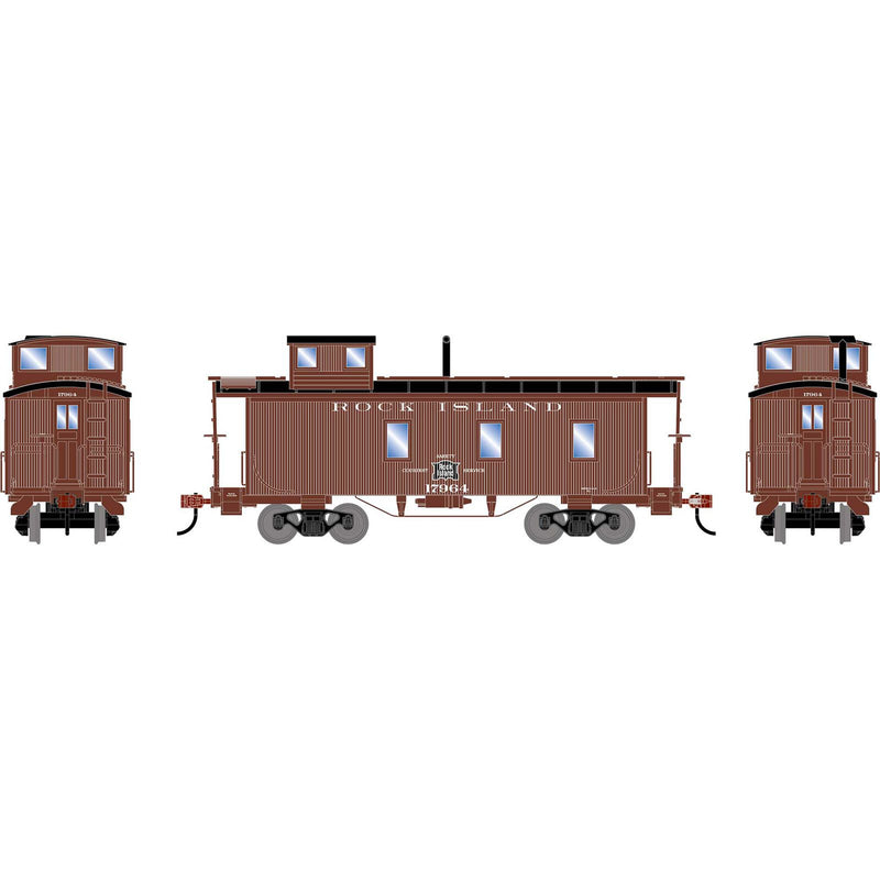 PREORDER Athearn HO ATH-2598 3-Window Caboose, Rock Island