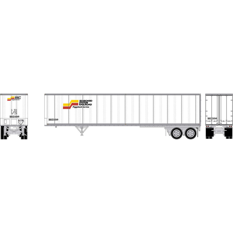 PREORDER Athearn HO ATH-2612 45ft Fruehauf Z-Van Smooth Side Trailer, Seaboard System