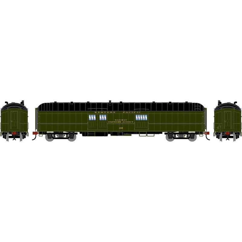 PREORDER Athearn HO ATH-2645 60ft Pullman Common Standard Baggage Car, Western Pacific