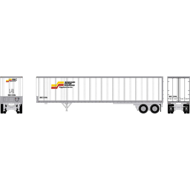 PREORDER Athearn HO ATH-2611 45ft Fruehauf Z-Van Smooth Side Trailer, Seaboard System