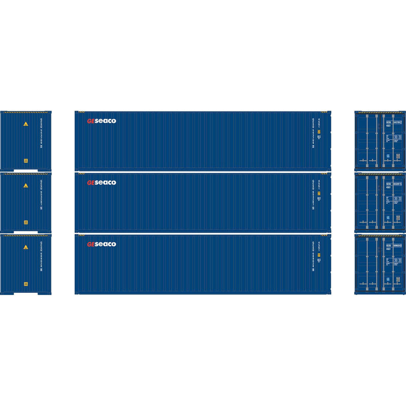 PREORDER Athearn N 2712 40' Corrugated High-Cube Containers, GE SeaCo