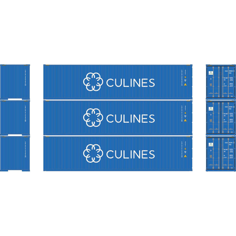 PREORDER Athearn HO 2708 40' Corrugated High-Cube Containers, CULINES