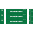 PREORDER Athearn N 2714 40' Corrugated High-Cube Containers, Hatsu Marine