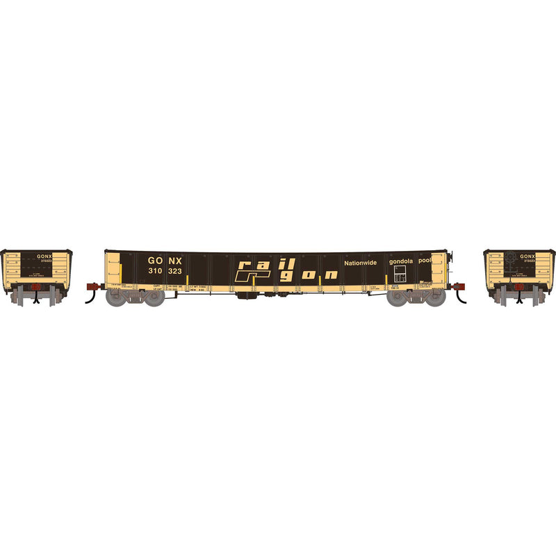 PREORDER Athearn HO 2721 52' Deformed 2494 CarKnocker Mill Gondola, Railgon (Primed for Grime)