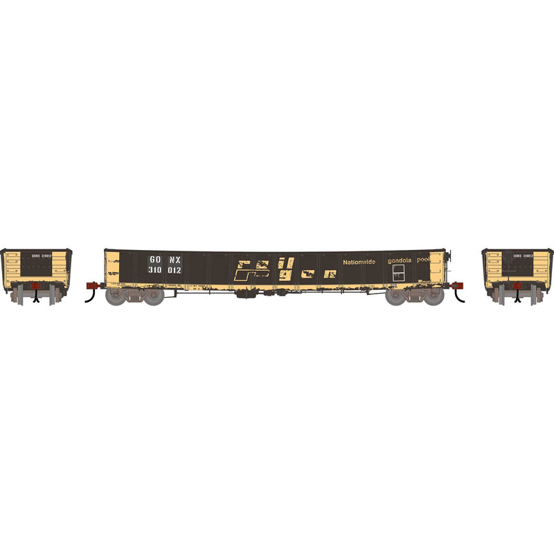 PREORDER Athearn HO 2727 52' Deformed 2494 CarKnocker Mill Gondola, Railgon (Primed for Grime)