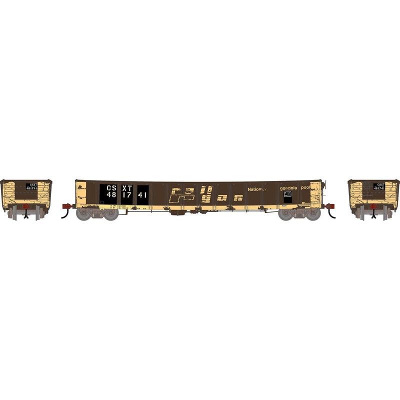 PREORDER Athearn HO 2738 52' Deformed 2494 CarKnocker Mill Gondola, CSX (Primed for Grime)