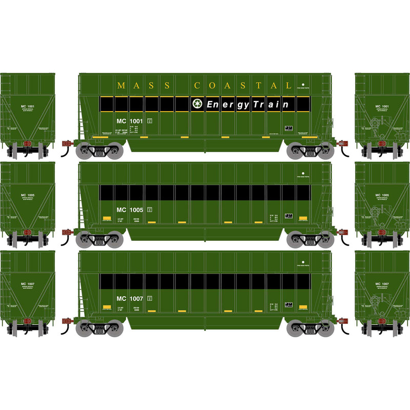 PREORDER Athearn HO 2747 Berwick Bathtub Gondola with Extended Sides, Massachusettes Coastal