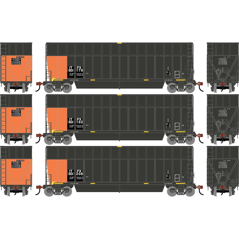PREORDER Athearn HO 2750 Berwick Bathtub Gondola with Extended Sides, Infinity Transportation (Primed for Grime)