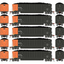 PREORDER Athearn HO 2757 Berwick Bathtub Gondola with Standard Sides & Load, Greenbriar Leasing (Primed for Grime)