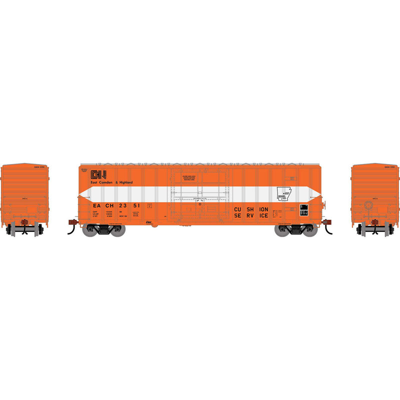 PREORDER Athearn HO 2777 50' FMC 5327 12' Plug Door Box Car, East Camden & Highland