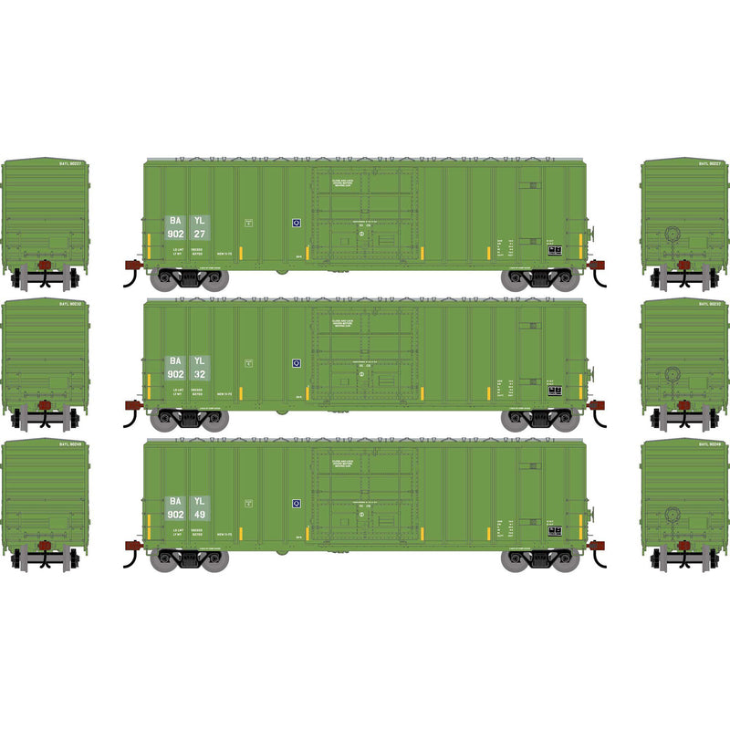 PREORDER Athearn HO 2784 50' FMC 5327 12' Plug Door Box Car, Bay Line
