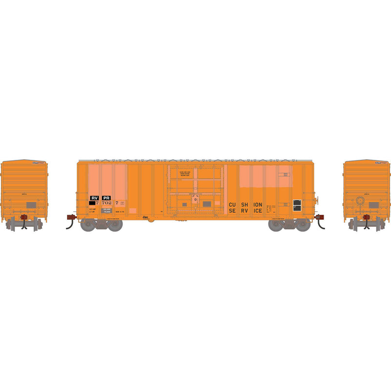 PREORDER Athearn HO 2793 50' FMC 5327 12' Plug Door Box Car, Riverport (Primed for Grime)