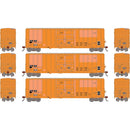 PREORDER Athearn HO 2794 50' FMC 5327 12' Plug Door Box Car, Riverport (Primed for Grime)