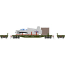 PREORDER Athearn HO 2798 50' Flat Car with T-28B Trojan Airplane, US DoD with USMC Plane