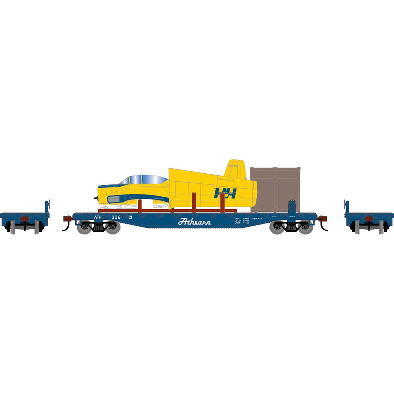 PREORDER Athearn HO 2799 50' Flat Car with T-28B Trojan Airplane, Athearn with Horizon Hobby Plane