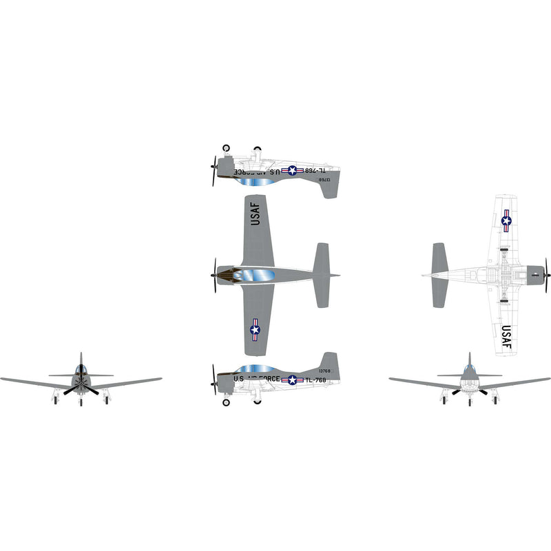 PREORDER Athearn HO 2801 North American T-28B Trojan Airplane, US Air Force 13768