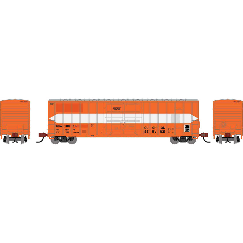 PREORDER Athearn N 2805 50' FMC 5327 12' Plug Door Box Car, Green Bay & Western