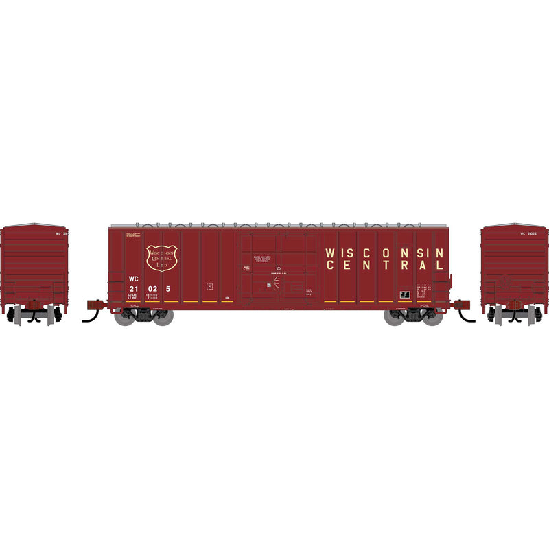 PREORDER Athearn N 2811 50' FMC 5327 12' Plug Door Box Car, Wisconsin Central