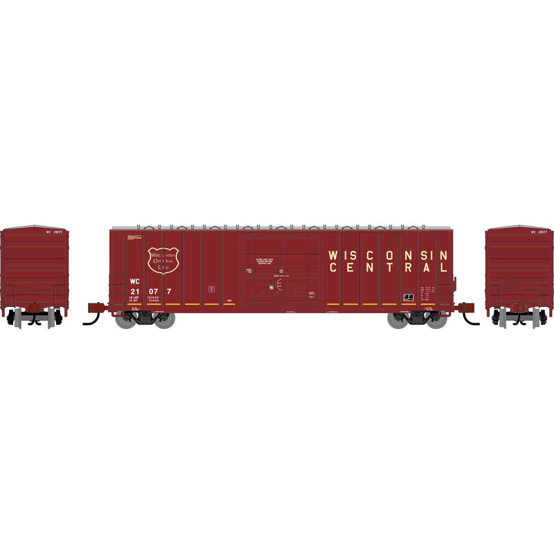 PREORDER Athearn N 2812 50' FMC 5327 12' Plug Door Box Car, Wisconsin Central
