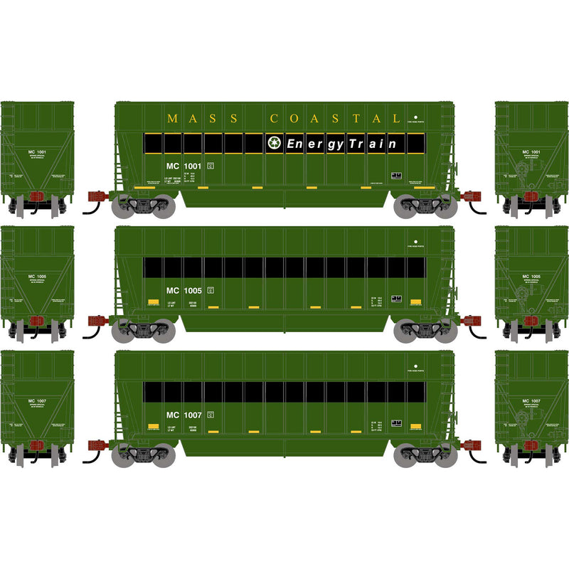 PREORDER Athearn N 2820 Berwick Bathtub Gondola with Extended Sides, Massachusettes Coastal