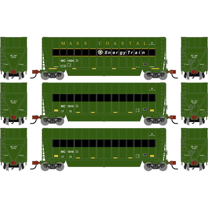 PREORDER Athearn N 2821 Berwick Bathtub Gondola with Extended Sides, Massachusettes Coastal