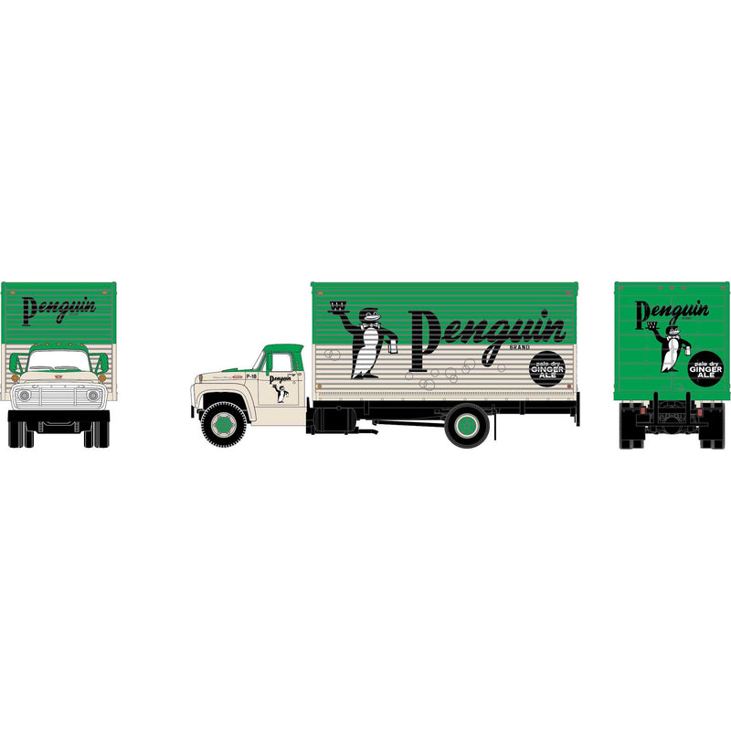 PREORDER Athearn HO 2893 Ford F-850 Box Van, Penguin Ginger Ale | 33.04