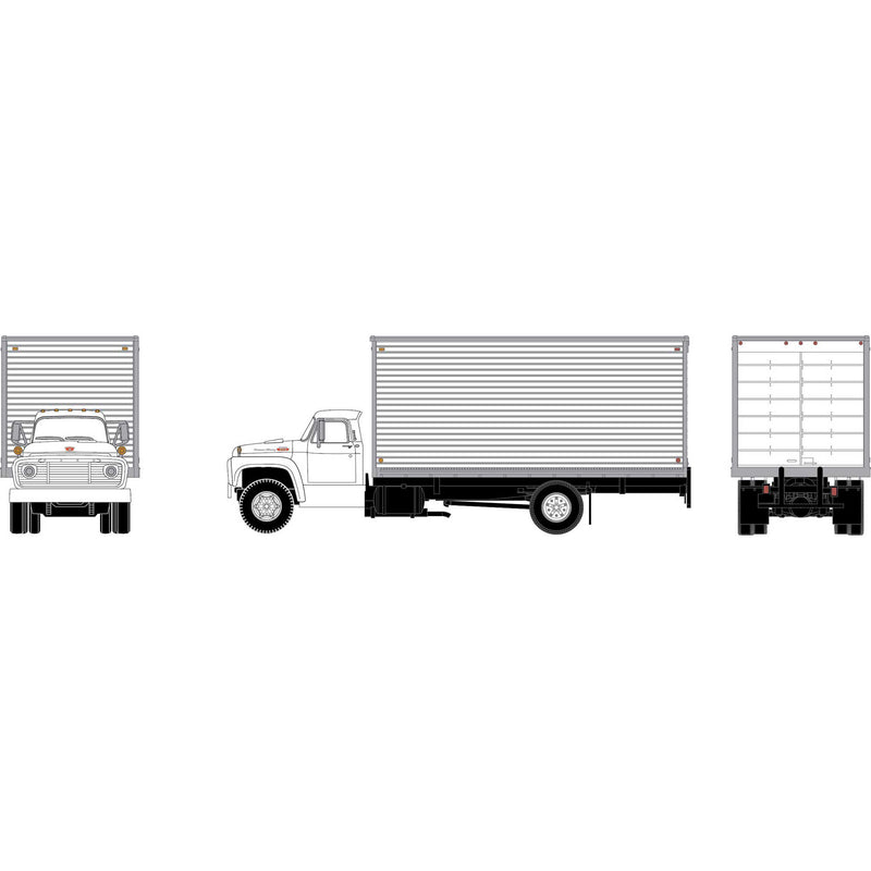 PREORDER Athearn HO 2897 Ford F-850 Box Van, White Unlettered | 33.04
