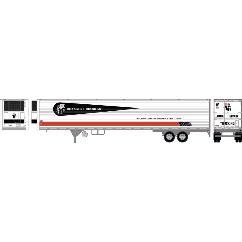 PREORDER Athearn HO 3000 53' Utility Reefer Trailer, Dick Simon Trucking