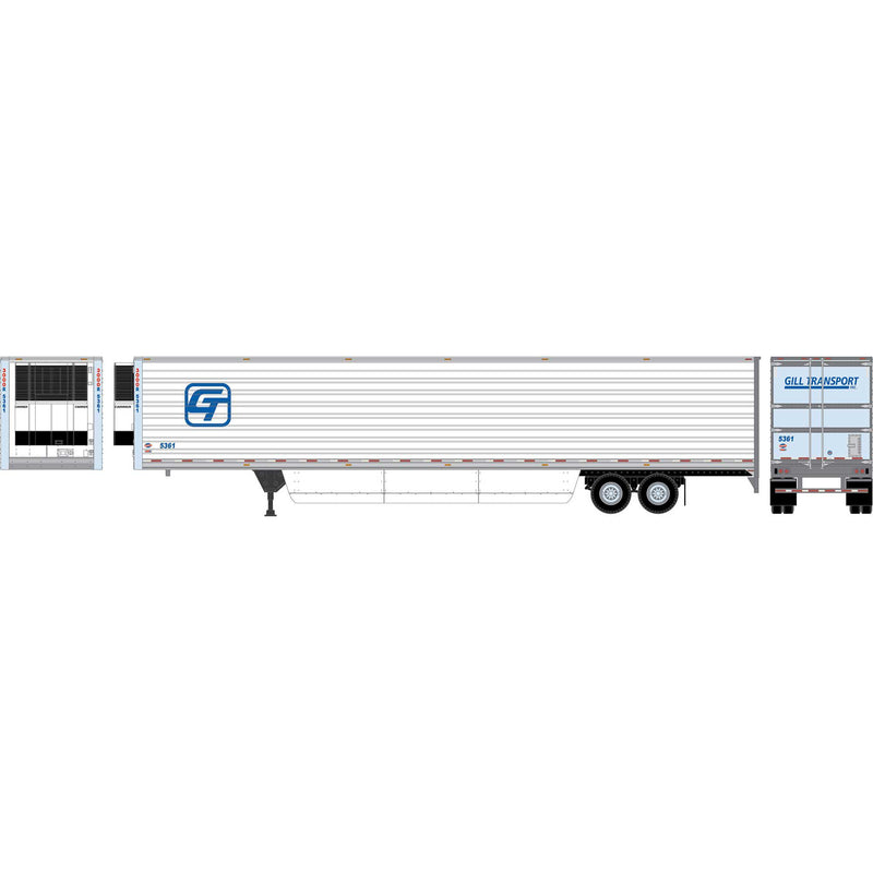 PREORDER Athearn HO 3004 53' Utility Reefer Trailer, Gill Transport